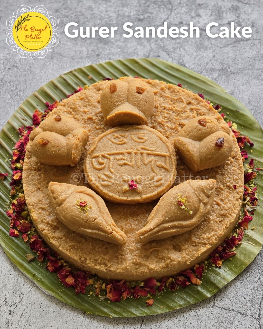 Gurer Sandesh Cake - Custom Design